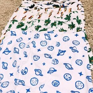 Hanna Andersson  Boxer Brief Style Underwear - Space, Lightning, 2x Dino